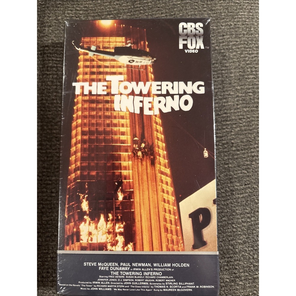 The Towering Inferno 1991 VHS New Factory Sealed Watermarks Steve McQueen